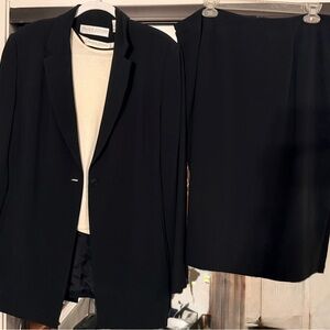 Valerie Stevens Black Blazer and Skirt Set